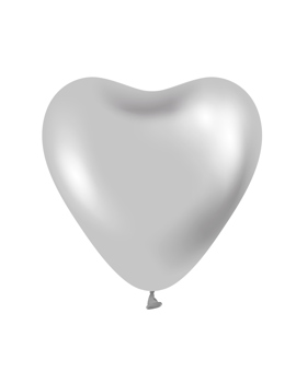 CB-S6LS BALON PLATINASTO SREBRO SRCE 30 cm, 6 kom CB-S6LZ
