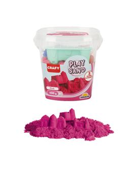 05700 Dječji set za igru s pijeskom – kanta 450 g, roza boja, s kalupima